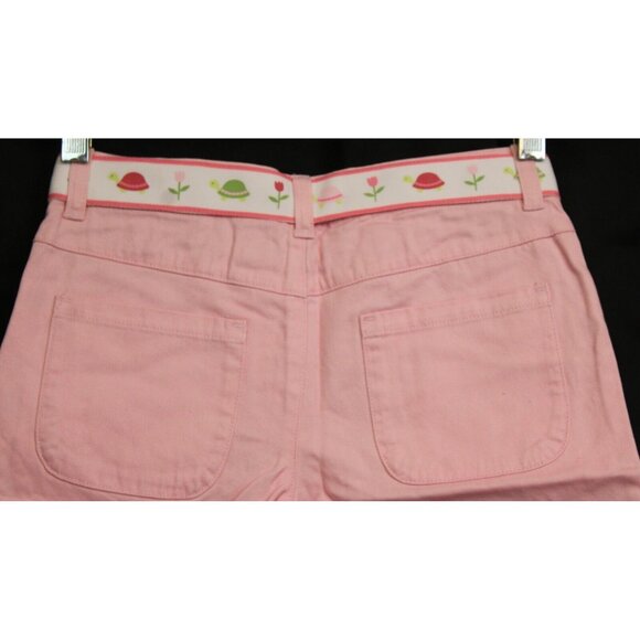 NWT 2010 Gymboree Tulip Garden Bermuda Shorts sz 9 Pink Ribbon Belt Bow Pocket - Picture 4 of 6